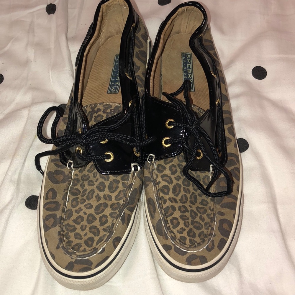 Sperry top-slider leopard print